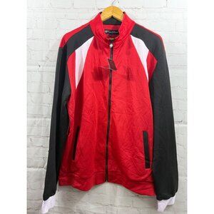 VIP Collection Performance Jacket Mens Size 2XL Red Black White Colorblock